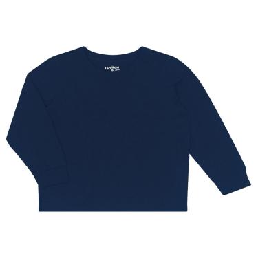 Imagem de Camiseta Infantil Masculina Manga Longa Azul Marinho 10 Anos - Rovitex