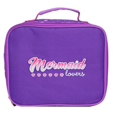 Imagem de Kit Escolar Infantil Mochila de Rodinha Lancheira e Estojo Princesa do
