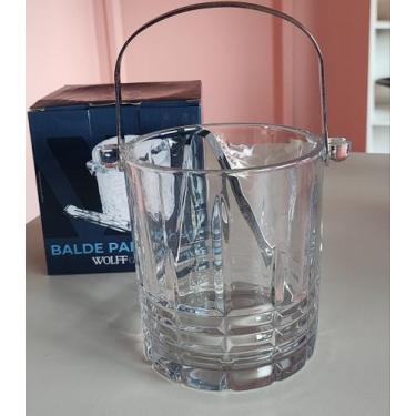 Imagem de Balde Para Gelo De Vidro Com Pegador Whisky Drinks 35602 - Rojemac