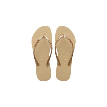 Imagem de Chinelo Feminino Slim Glitter II Havaianas 018329 Cor:NudeTamanho:38, 