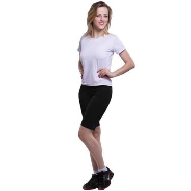 Imagem de Bermuda de helanca feminina - Demorgan Uniformes, Preto, PP