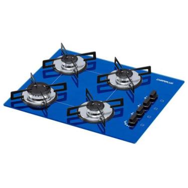 Imagem de Cooktop chamalux 4 bocas ultra chama azul gas natural trempe chapa