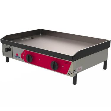Imagem de Chapa Bifeteira Progás 80cm PR800G Style Aço Inox Gás Baixa Pressão Com Coletor de Gord...