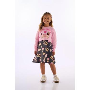Imagem de Conjunto Hot Dog Blusão e Vestido Quimby, Rosa
