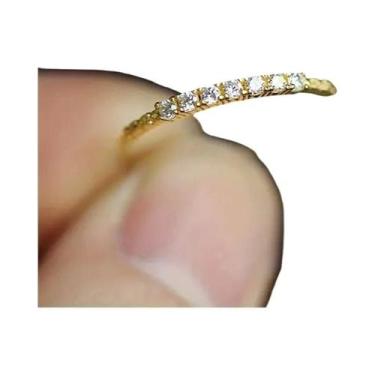 Imagem de Anéis De Moda Versáteis Para Mulheres Em Prata E Ouro Com Zircônia Bri