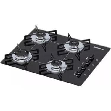 Imagem de Cooktop 4 Bocas Chamalux Preto  Vidro Temperado, Acendimento Automátic