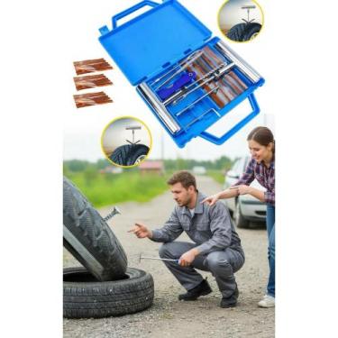 Imagem de Kit Reparo Pneu Sem Câmara 15 Remendos Moto/Carro - Congratulations St