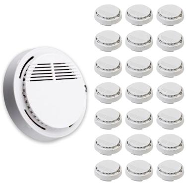 Imagem de Alarme Fumaca Kit 21 Uni Detector de Incendio Fogo Sensor Fotoeletrico Seguranca Casa Comercial Empresarial Protecao