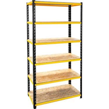 Imagem de Estante Metálica Monta Carga 1,85 m, Modular, Vonder Preto e Amarelo