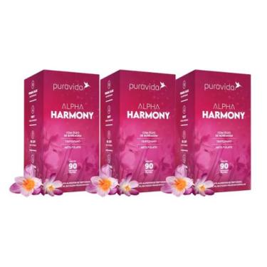 Imagem de 3x Alpha Harmony Puravida Óleo De Borragem Triptofano 90caps - Pura vi