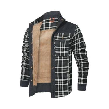 Imagem de Jaqueta Bomber Masculina De Inverno À Prova De Vento, Forrada Com Sher