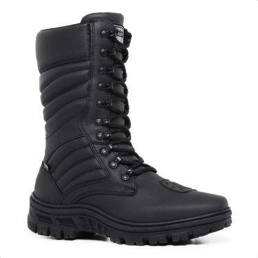Imagem de Bota Coturno Cano Alto Masculino Tático Cadarço Segurança Motoqueiro Resistente Tratora...