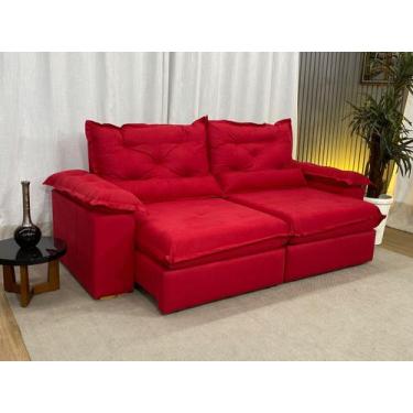 Imagem de Sofá Retrátil Reclinável 2,30 m Vermelho 608 Zuqui Plus - Alpoim