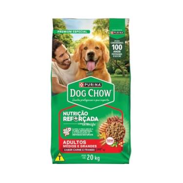 Imagem de Purina Dog Chow Nestlé Purina Dog Chow Extralife Adultos Médios E Grandes Carne Frango E Arroz 20Kg