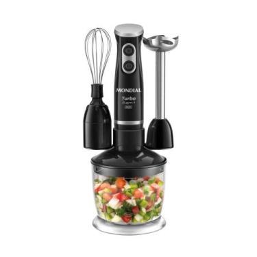 Imagem de Mixer Mondial M-18-BI 3 em 1 500W 127V 800ml Inox Turbo 4 Lâminas, 110