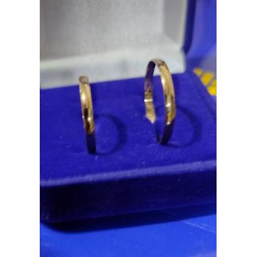 Imagem de Alianças Noivado Casamento Ouro 18 k 2.70 Gramas 3.10 mm Maciça - Alia