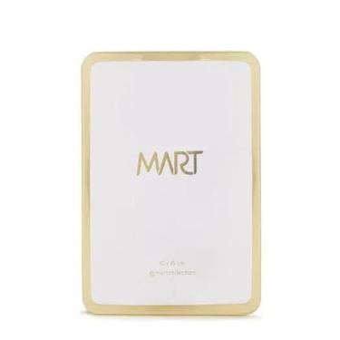 Imagem de Porta Retrato Em Metal Dourado 10x15 CM - Mart