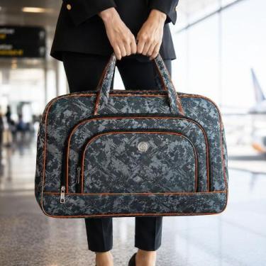 Imagem de Bolsa Mala Bagagem Sacola Grande Viagem Poliéster Com Alça - Genérico,