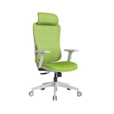 Imagem de Cadeira Escritório Presidente NR17 Ergonômica Tela Mesh Sigma Verde - 