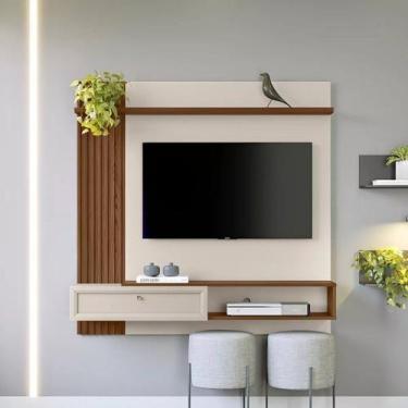 Imagem de Painel Ripado para TV até 55 Polegadas MDF 133CMX132CM Alvorada Linea 