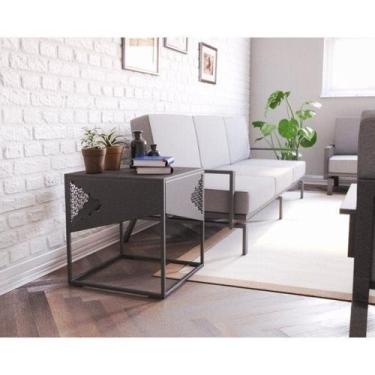 Imagem de Mesa Lateral 48cm Campinas Leme Preto - Proa