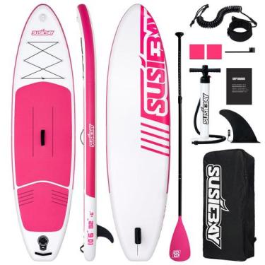 Imagem de Prancha de stand up paddle inflável SUSIEBAY, suporta até 320 lb, larg