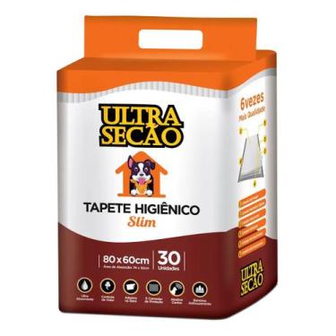 Imagem de Tapete Higiênico Ultra Seco Branco 80x60cm 30 Unidades Super Absorção 