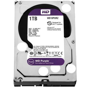 Imagem de HD Interno 1TB 3,5 Purple SataIII 5400RPM 64MB Para Vigilância - Marca Western Digital - Modelo WD10PURZ M 64MB