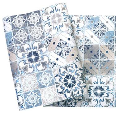 Imagem de WSWJDW Grade geométrica 3D papel de parede adesivos de parede em PVC impresso à prova d'água retro papel de parede ladrilhos de decoração de sala de estar papel, 1,53 cm x 10 m