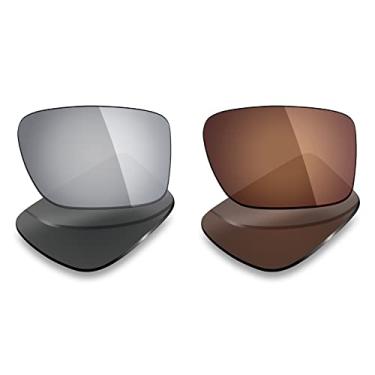 Imagem de 2 pares de lentes polarizadas de substituição da Mryok para óculos de sol Oakley de borda dupla – Opções