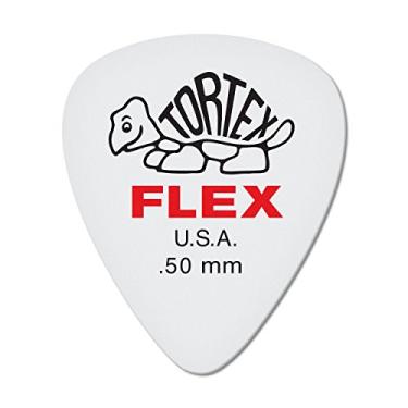 Imagem de JIM DUNLOP Palheta de guitarra vermelha Dunlop Tortex Flex Standard .50 mm - Pacote com 72 (428R.50)