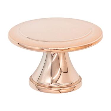 Imagem de Puxador Redondo Ponto Para Móveis Porta Gaveta + Parafusos (Rose Gold)