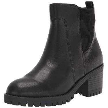 Imagem de Bella Vita Bota feminina Connery Lug Chelsea, Couro preto/elástico, 7