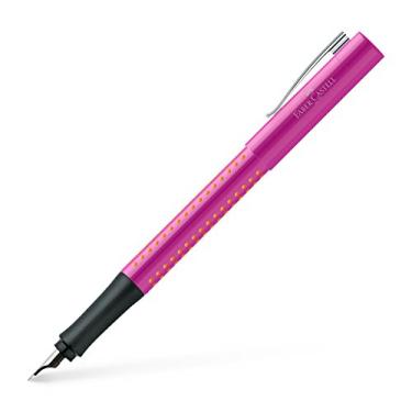Imagem de Faber-Castell Caneta tinteiro Grip 2011, ponta EF rosa-laranja. Rosa-laranja