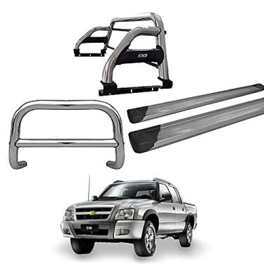 Imagem de Kit Quebra Mato+Santo Ant+Estribo PLAT-S10 94/2011 Cromo C/D