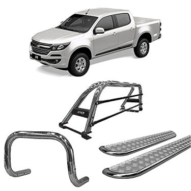 Imagem de Kit Quebra Mato +Estribo +Santo Anto Duplo S10 12/20 Cromado