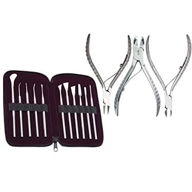 Imagem de KIT PODOLOGIA MANICURE PEDICURE INSTRUMENTAIS ALICATES INOX