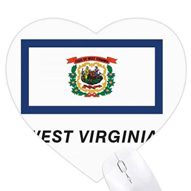 Imagem de Mouse pad de borracha com contorno da bandeira do estado norte-americano da Virgínia Ocidental, tapete
