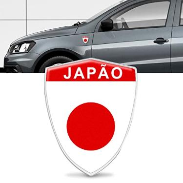 Imagem de Adesivo Resinado Países Universal Emblema Cromado Japão