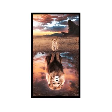 Imagem de Quadro Decorativo Grande Para Sala Quarto Leão