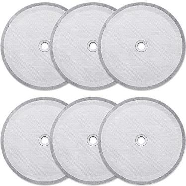 Imagem de Boao 6 filtros de substituição para prensa francesa, filtros de malha, tela de substituição de aço inoxidável de 10 cm para 1000 ml, 963 g, 8 xícaras de prensa francesa, cafeteiras e máquinas de chá