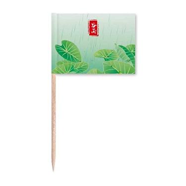 Imagem de Circlar Grain Rain Twenty Four Solar Term Toothpick Flags Marker Topper Party Decoration