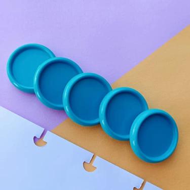 Imagem de Kit 12 Discos M 24mm de Caderno Infinito Sistema Inteligente Amor Infinito Cadernos - Liso (Azul Turquesa)