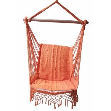 Imagem de Cadeira De Balanço Rede De Descanso Suspensa LARANJA