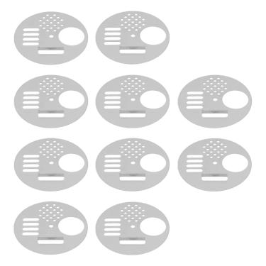 Imagem de Portão de entrada da colméia de 10 peças, porta de colméia redonda de aço inoxidável Porta de discos de entrada de abelha 6,8 cm Suprimentos de colméia rotativos