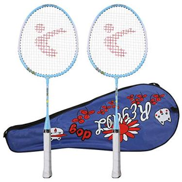 Imagem de Tbest Children Badminton Racket, Aluminium Alloy Cartoon Badminton Racquet Children Kids Outdoor Sports Leisure Toy Racquet Sport Equipment(Blue) Badminton, Tennis Supplies
