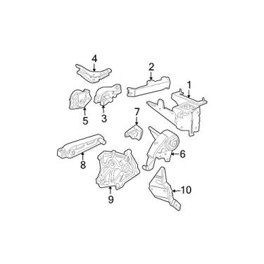 Imagem de Motor de montagem do motor de motociclista motociclista motociclista Pt Cruiser 01-09 Chrysler Oem