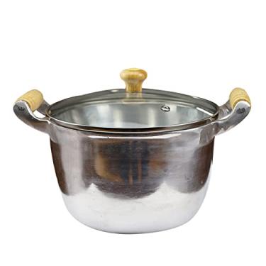 Imagem de Caldeirão de Alumínio Polido 18cm com Tampa de Vidro