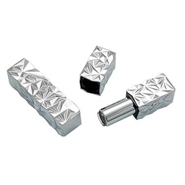 Imagem de Healthcom 5 peças de tubos de batom vazios para bálsamo labial de diamante, recipientes recarregáveis para mamadeiras com tampa magnética faça-você-mesmo, cosméticos, tubo de maquiagem, frascos para viagem, suporte de brilho labial, prata