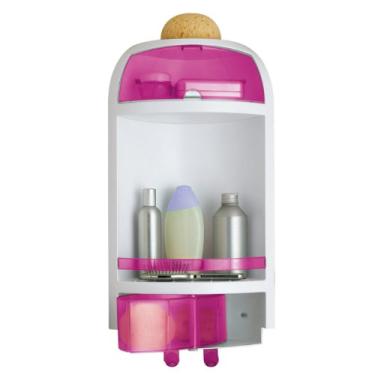 Imagem de Suporte de chuveiro de canto montado na parede Gedy Complement Doccia, rosa